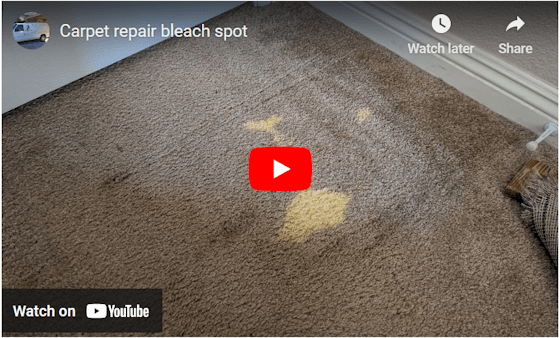 Carpet repair bleach spot